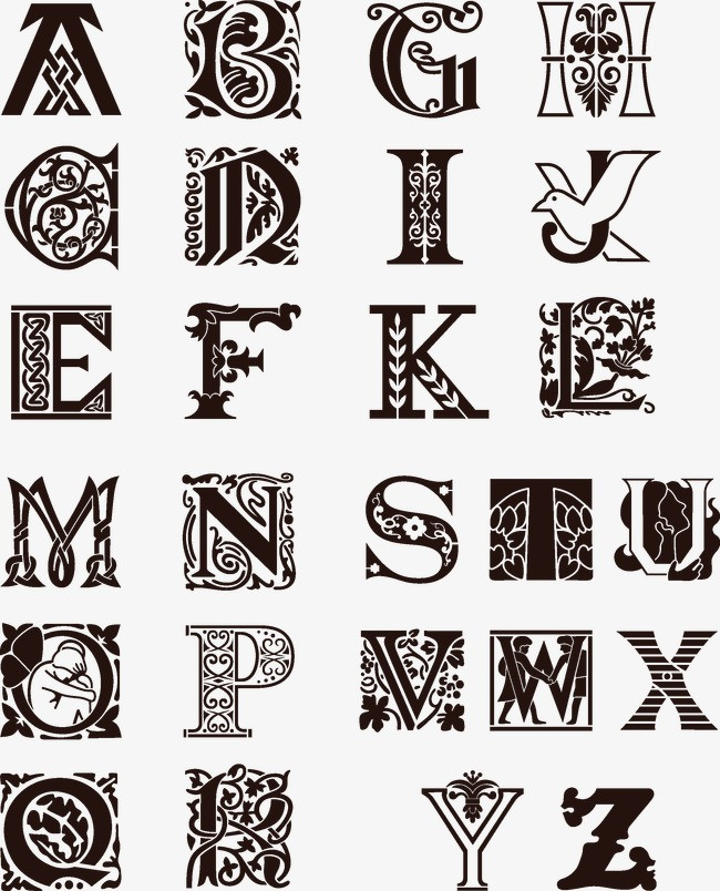 英文字母艺术字