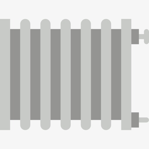 一个深色的暖气片