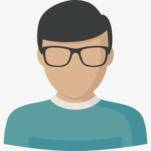 戴眼镜的卡通男