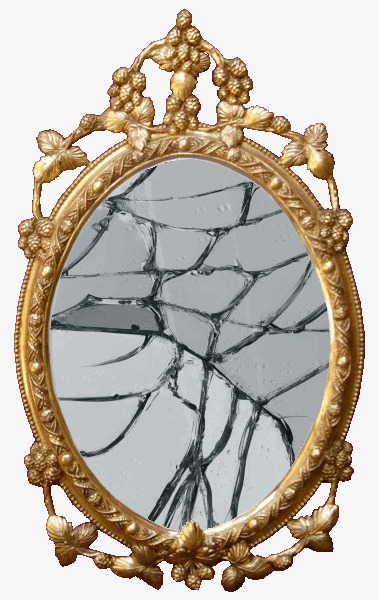 破碎的镜子 画法图片