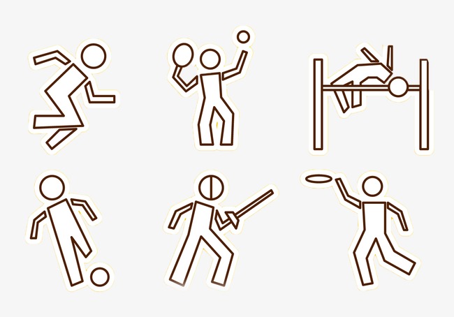 各项运动简笔素材