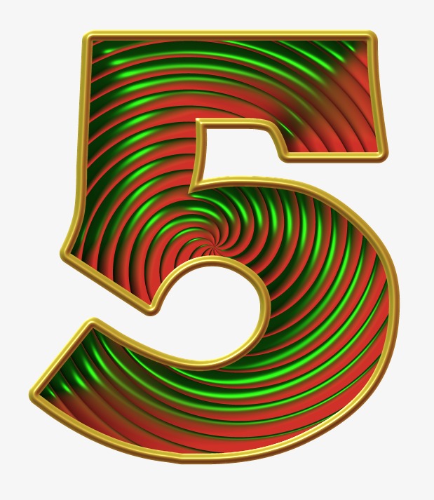 炫光字体艺术字5炫彩风格数字字体