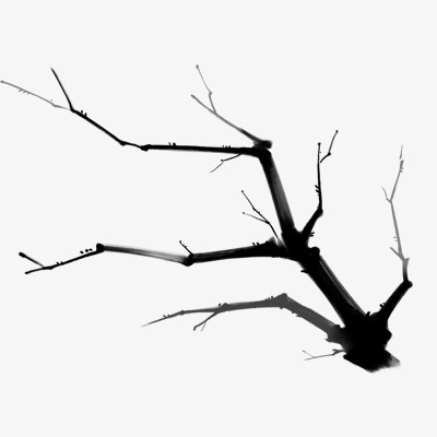 卡通手绘古风梅花树枝装饰免扣元素