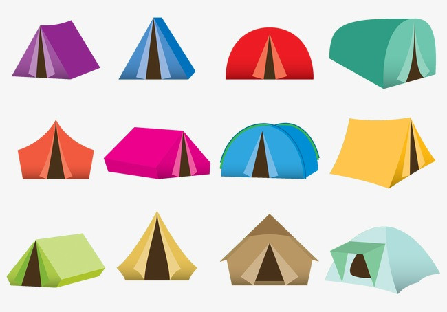 各式帐篷png素材-90设计