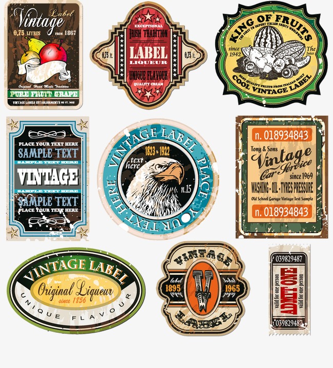 标签图标_复古标签png素材-90设计