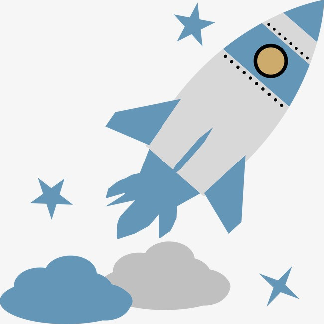 可爱火箭升天配图.