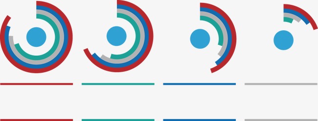 矢量ppt设计环形对比图表