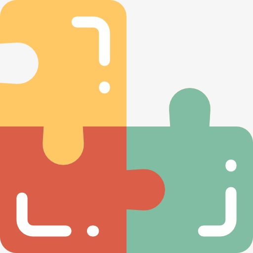 纯原创工作人物办公扁平风团队合作拼图设计元素