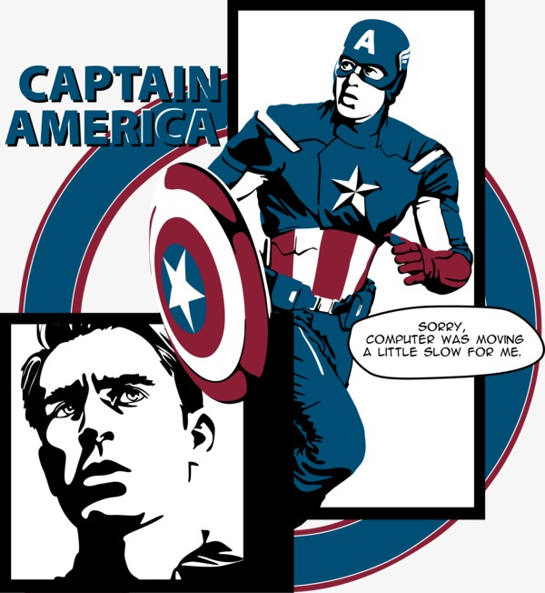 美国队长毛笔字