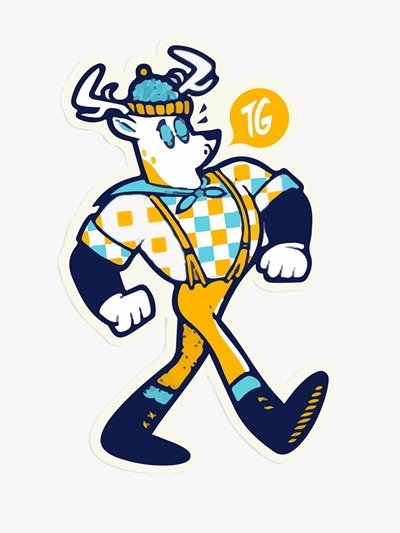 卡通牛头人矢量图