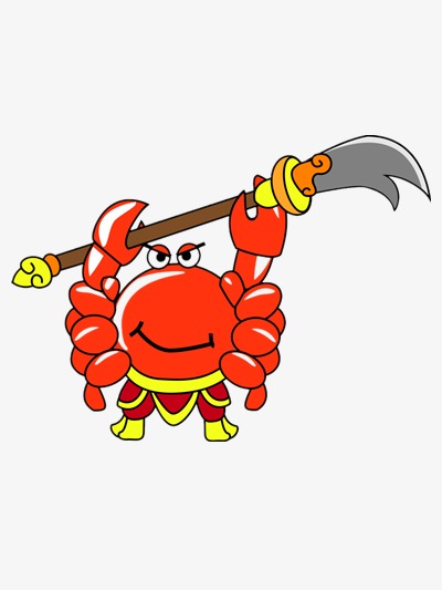 卡通螃蟹矢量图