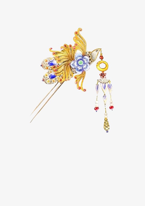 手绘头钗