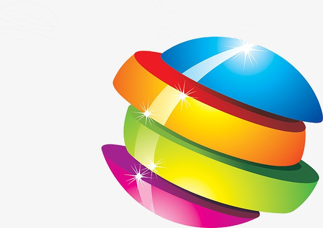 彩色球体矢量图