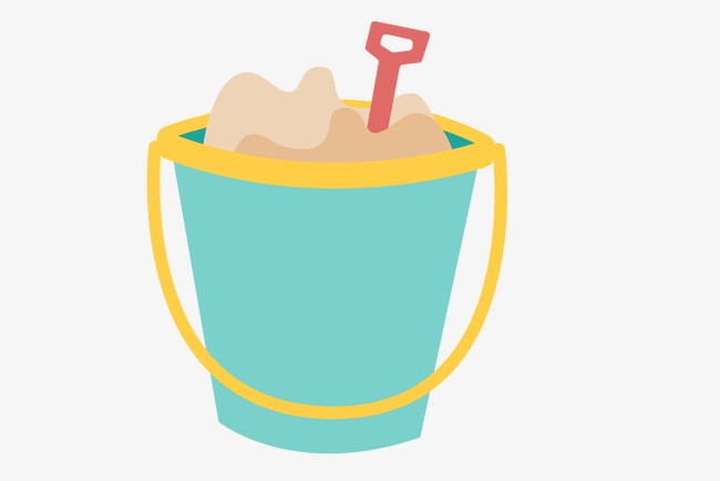 矢量沙滩玩具水桶