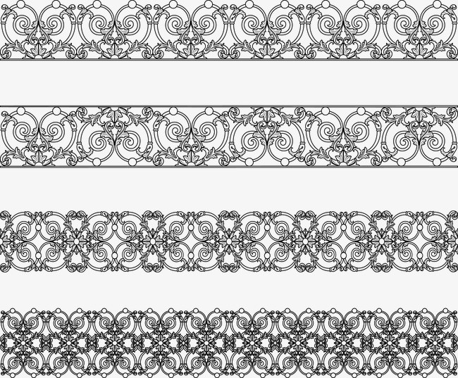 祥云灰色传统花纹剪纸装饰免扣元素