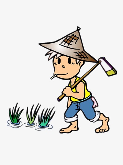 矢量农夫在挤牛奶