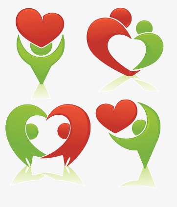 红绿组成的爱心