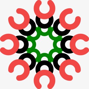 卡通不规则对称