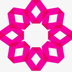 紫色八边形边框插画