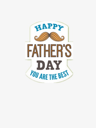 父亲节快乐艺术字矢量图