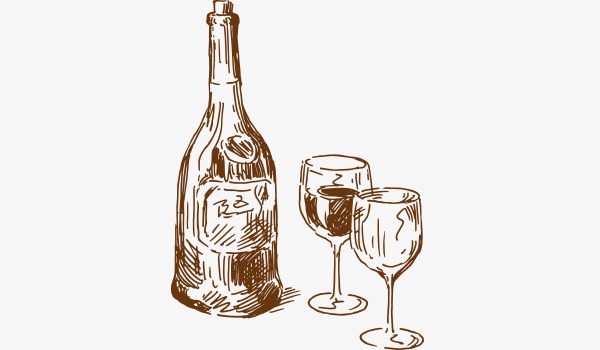 矢量素描酒瓶