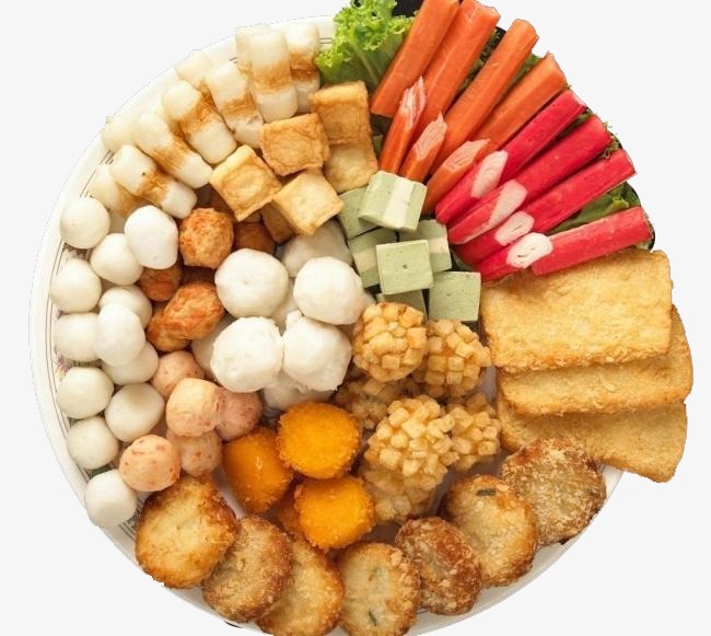 中国风冬季火锅手绘食材料理国潮