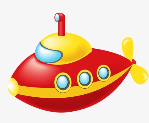 装饰元素海洋潜水艇鱼装饰边框素材