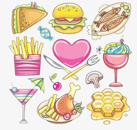 卡通餐具_食物与餐具png素材-90设计