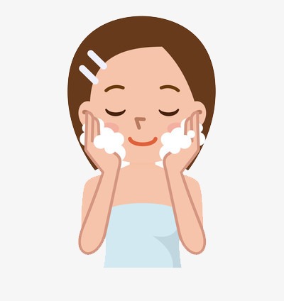 正在洁面的人
