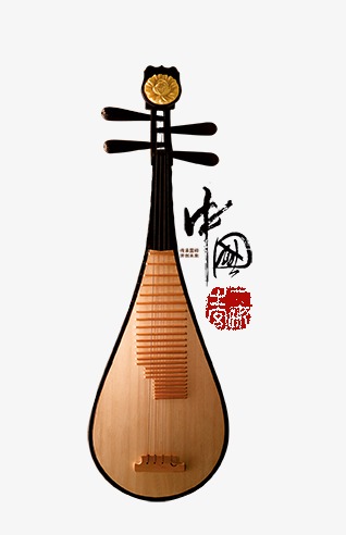 琵琶敦煌风ai矢量图传统乐器插画