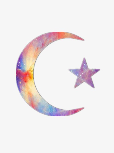 月亮星星彩色