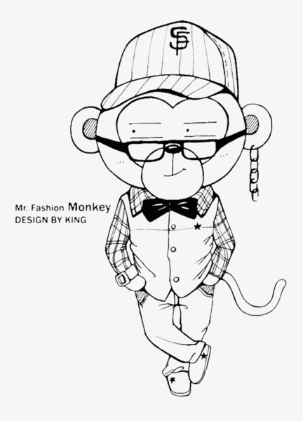 穿衣服的橘红色的小狐狸