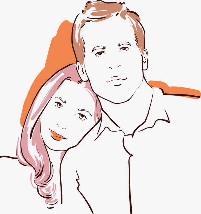 重阳节秋游情侣外出矢量插画