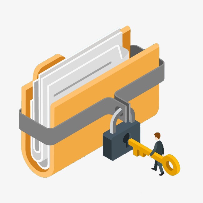 带锁的文件夹矢量