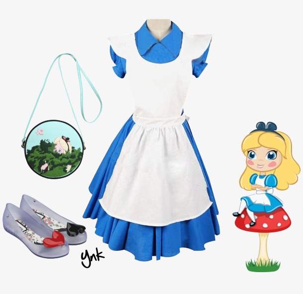 手绘卡通可爱梦幻童话白雪公主和巫婆