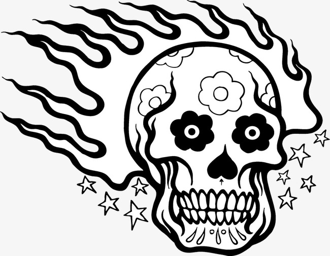 火焰骷髅矢量