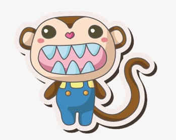 手绘大嘴巴猫咪边框