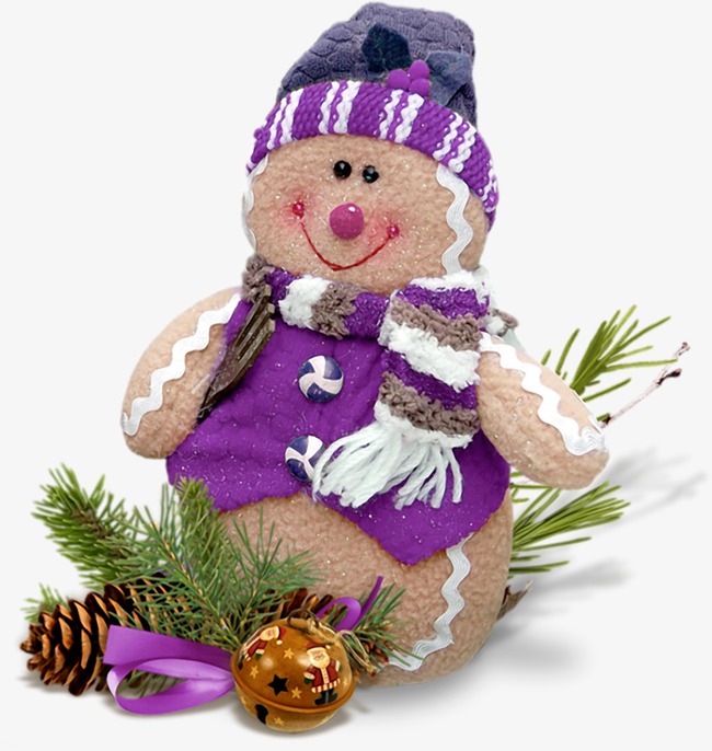 卡通手绘风格冬季可爱雪人装饰元素