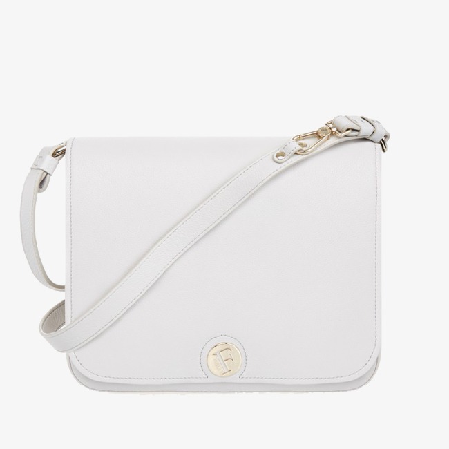 白色单肩包
