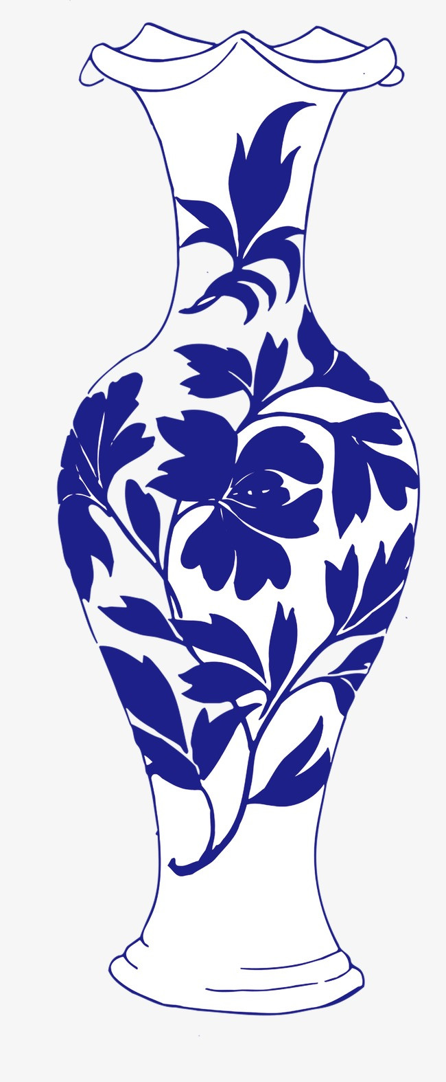 中国风中式传统复古青花瓷花纹纹理边框