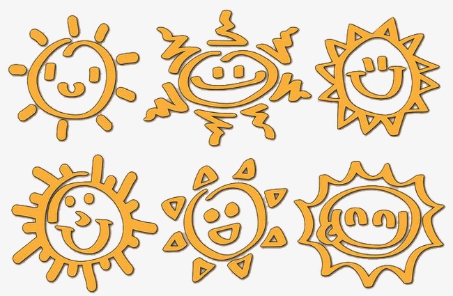 可爱太阳贴纸