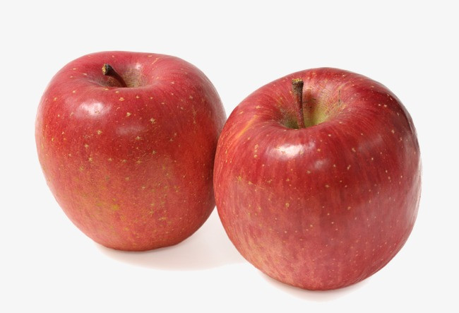 红苹果两个水果实拍免抠png图片