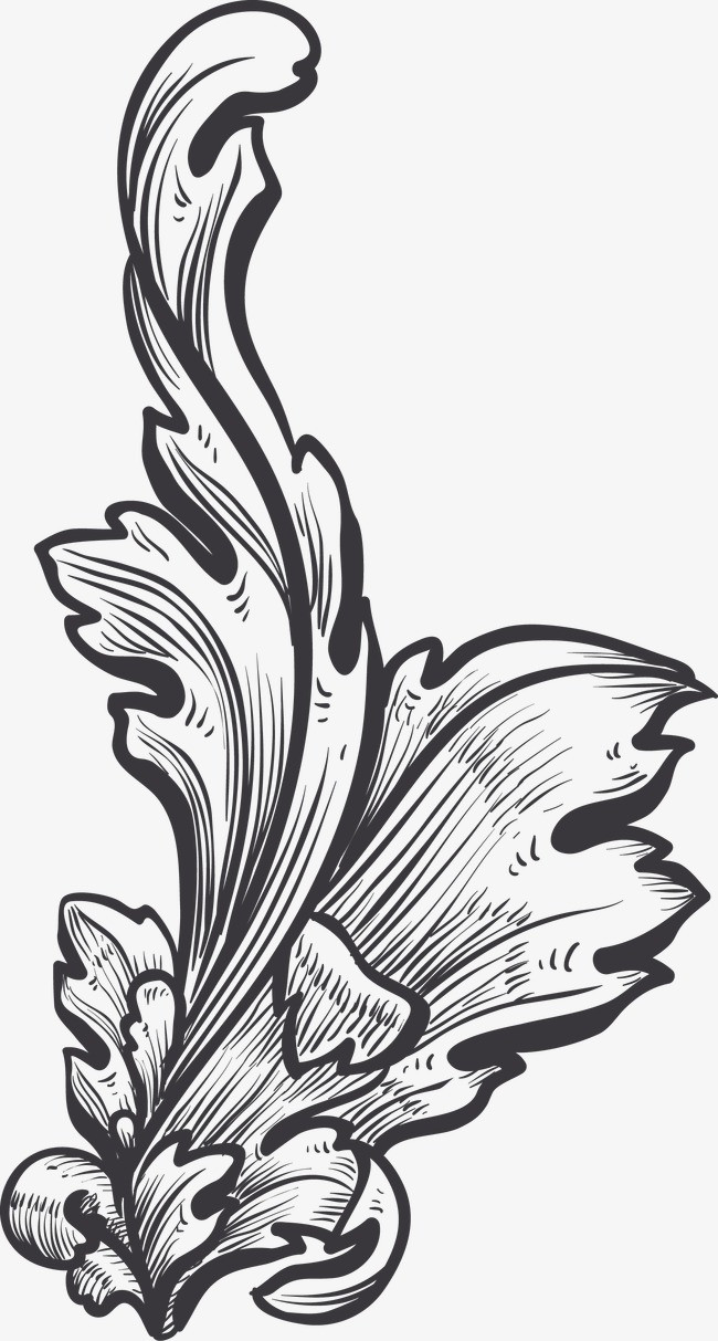 黑白装饰矢量png素材-90设计