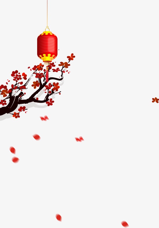 手绘卡通鲜艳中国风梅花装饰元素【免抠元素png】-90设计网