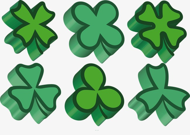 立体幸运草【高清装饰元素png素材】-90设计