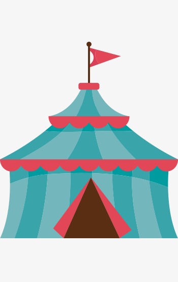 卡通欢迎来到马戏团标识矢量素材