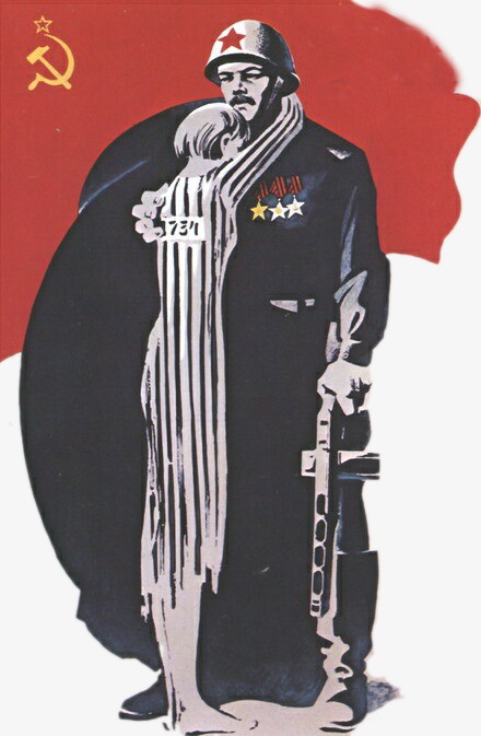 苏联士兵与亲人重聚拥抱