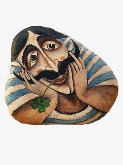 彩绘石头png素材-90设计