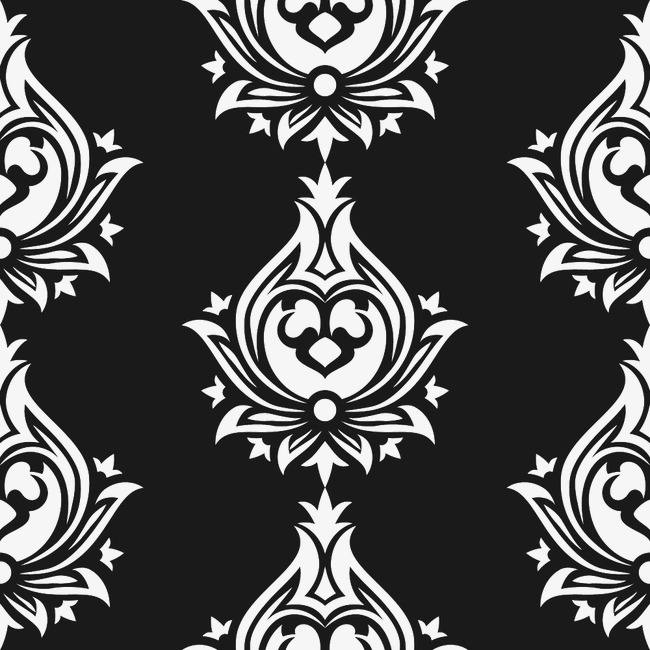 黑色花纹矢量