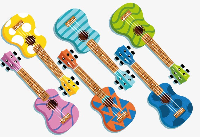 彩色吉他png素材-90设计